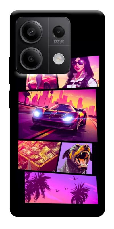 Чохол itsPrint GTA vibes для Xiaomi Redmi Note 13 5G, ігри, купити оптом з доставкою