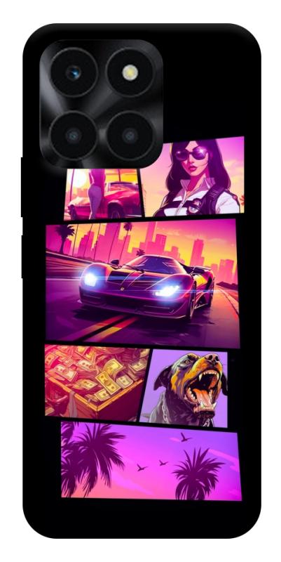 Чохол itsPrint GTA vibes для Huawei Honor X6a, ігри, купити оптом з доставкою