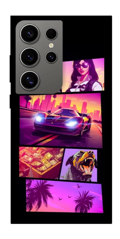 Чехол itsPrint GTA vibes для Samsung Galaxy S24 Ultra, игры, купить оптом с доставкой