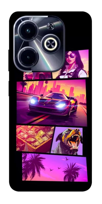 Чехол itsPrint GTA vibes для Infinix Hot 40i, игры, купить оптом с доставкой