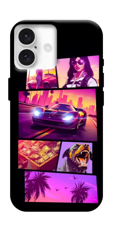 Чохол itsPrint GTA vibes для Apple iPhone 16 (6.1"), ігри, купити оптом з доставкою