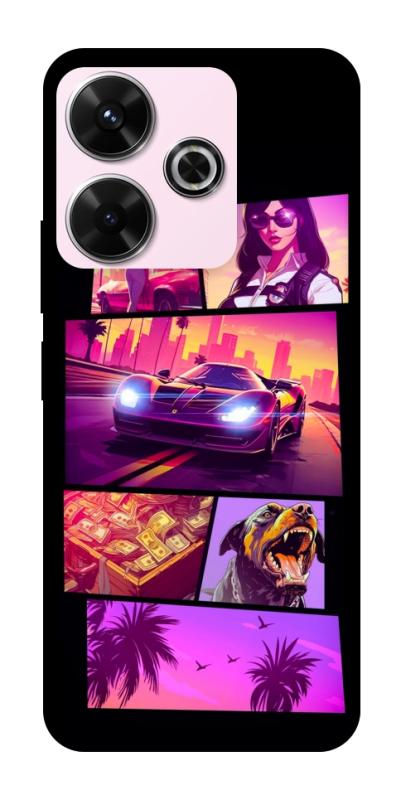 Чехол itsPrint GTA vibes для Xiaomi Redmi 13 4G / Poco M6 4G, игры, купить оптом с доставкой