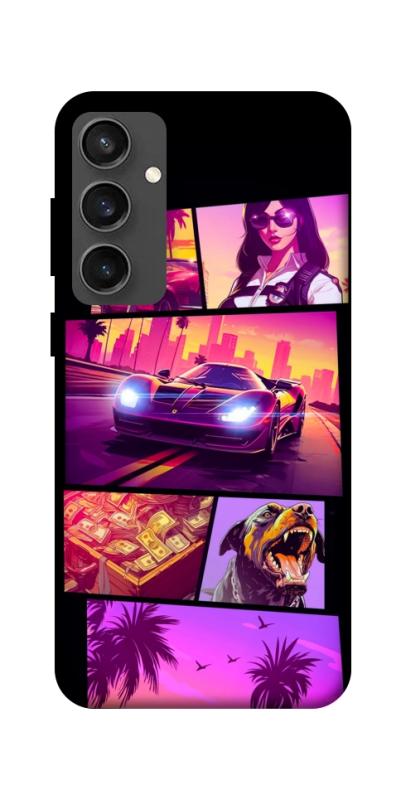 Чохол itsPrint GTA vibes для Samsung Galaxy S24 FE, ігри, купити оптом з доставкою