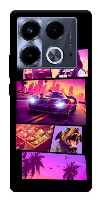 Чохол itsPrint GTA vibes для Infinix Note 40 4G, ігри, купити оптом з доставкою