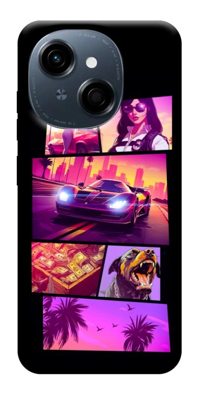 Чохол itsPrint GTA vibes для TECNO Spark Go 1, ігри, купити оптом з доставкою