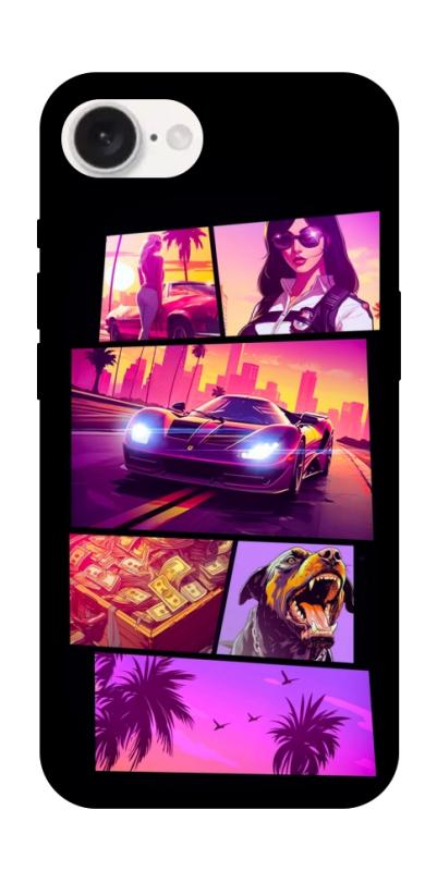 Чохол itsPrint GTA vibes для Apple iPhone 16e (6.1"), ігри, купити оптом з доставкою