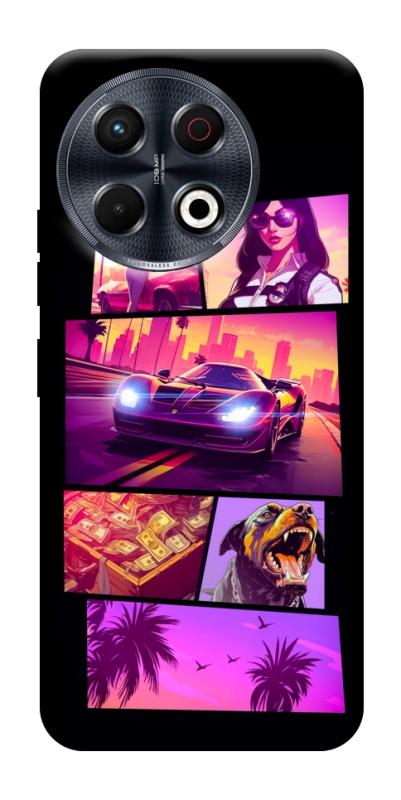 Чохол itsPrint GTA vibes для TECNO Spark 30 Pro (KL7), ігри, купити оптом з доставкою