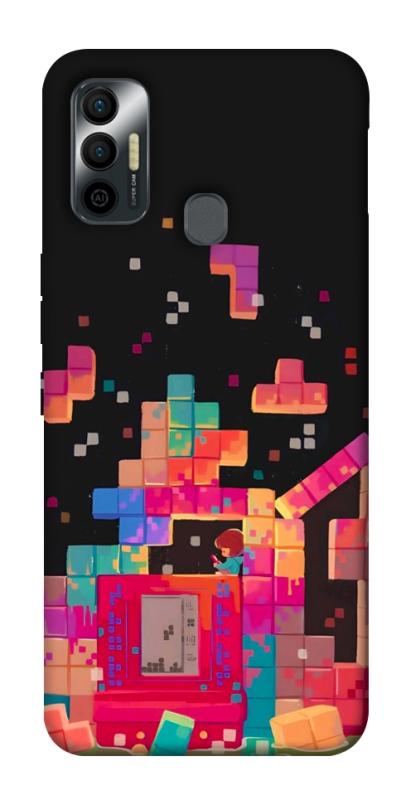 Чохол itsPrint Tetris для TECNO Spark 7, ігри, купити оптом з доставкою