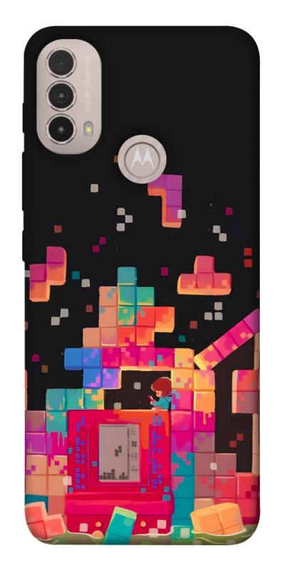 Чохол itsPrint Tetris для Motorola Moto E40, ігри, купити оптом з доставкою
