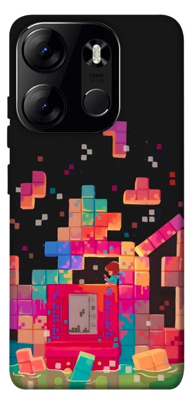 Чохол itsPrint Tetris для Tecno Spark Go 2023, ігри, купити оптом з доставкою