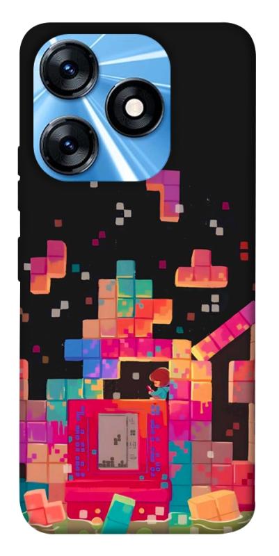 Чохол itsPrint Tetris для TECNO Spark 10 Pro, ігри, купити оптом з доставкою