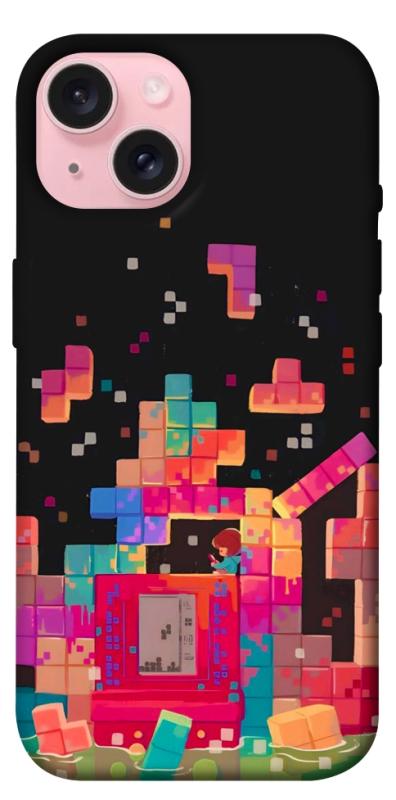 Чехол itsPrint Tetris для Apple iPhone 15 (6.1"), игры, купить оптом с доставкой