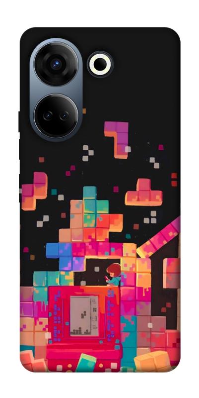 Чохол itsPrint Tetris для TECNO Camon 20 Pro (CK7n), ігри, купити оптом з доставкою