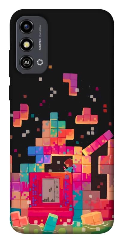 Чохол itsPrint Tetris для ZTE Blade A53, ігри, купити оптом з доставкою