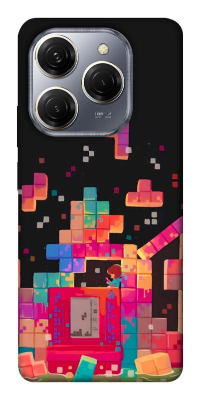 Чохол itsPrint Tetris для TECNO Spark 20 Pro, ігри, купити оптом з доставкою