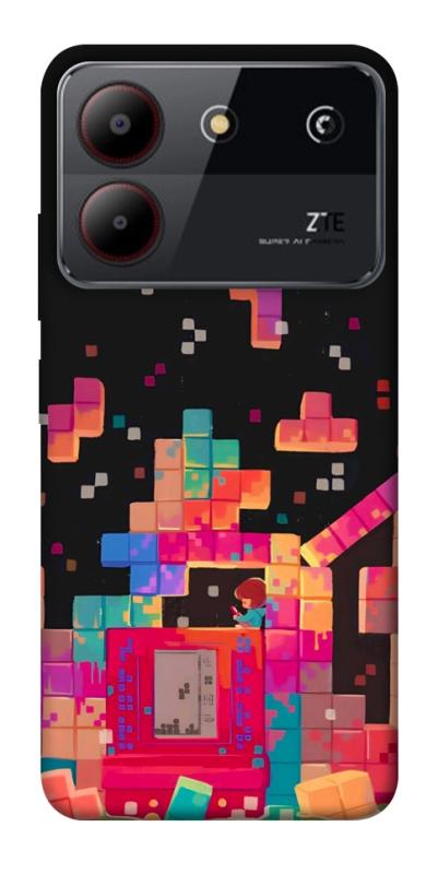 Чохол itsPrint Tetris для ZTE Blade A54 4G, ігри, купити оптом з доставкою