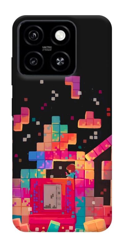 Чохол itsPrint Tetris для ZTE Blade A55 4G, ігри, купити оптом з доставкою