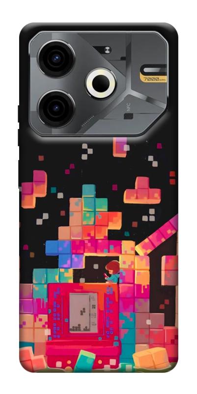 Чохол itsPrint Tetris для TECNO Pova 6 Neo (LI6), ігри, купити оптом з доставкою