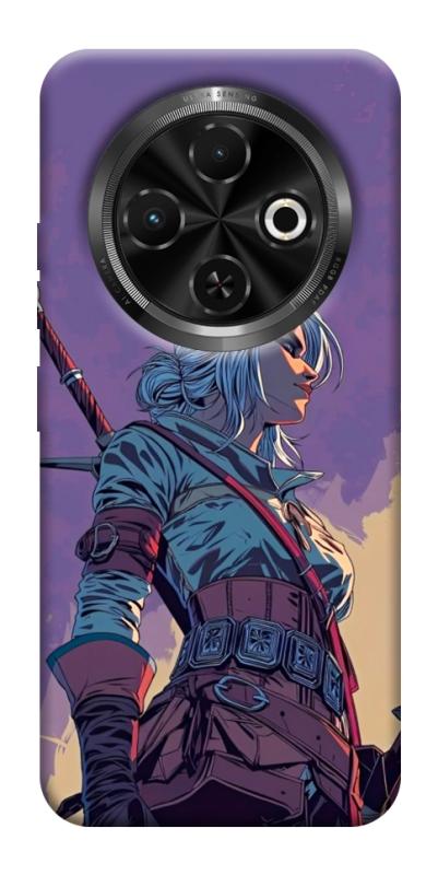 Чохол itsPrint The witcher ciri для TECNO Spark 30C, ігри, купити оптом з доставкою