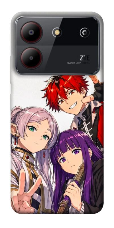 Чехол itsPrint Frieren and friends для ZTE Blade A54 4G, аниме, купить оптом с доставкой