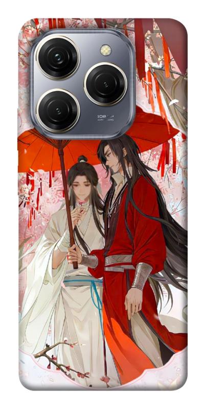 Чехол itsPrint Between petals для TECNO Spark 20 Pro, аниме, купить оптом с доставкой