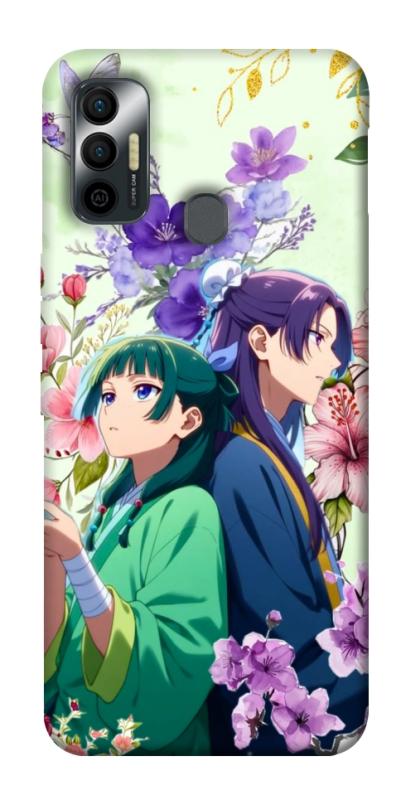 Чехол itsPrint Whispering bloom для TECNO Spark 7, аниме, купить оптом с доставкой