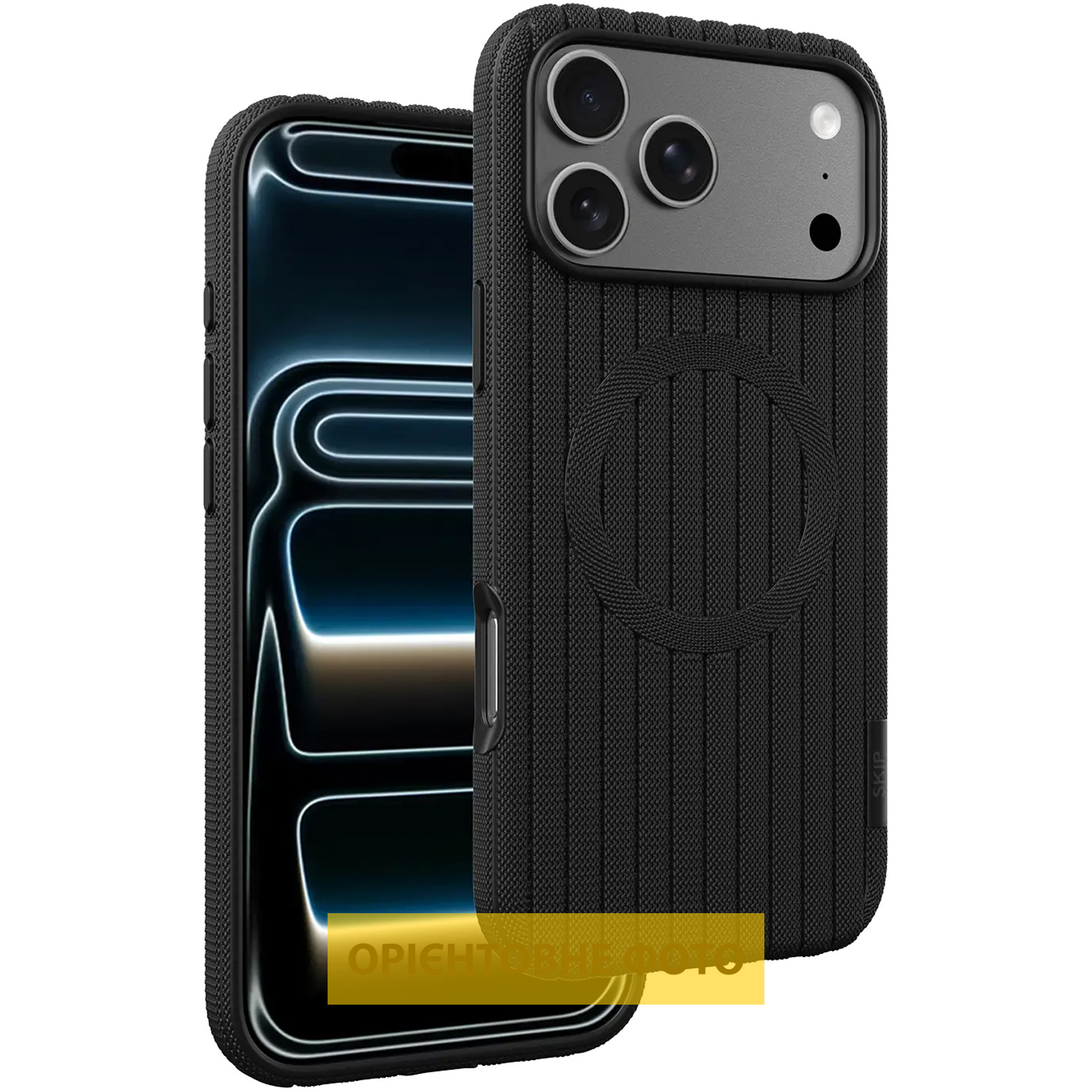 Чехол TPU Knit Case with Magnetic Fit для Apple iPhone 16 Pro Max (6.9"), Black, TPU, купить оптом с доставкой