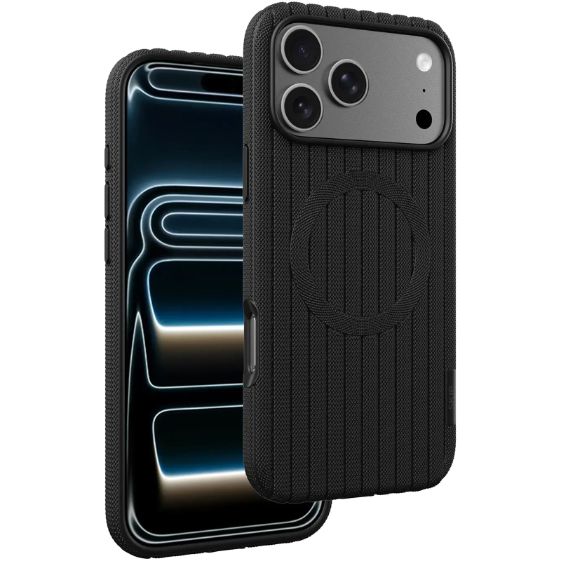 Чехол TPU Knit Case with Magnetic Fit для Apple iPhone 17 Pro Max / 18 Pro Max (6.9"), Black, TPU, купить оптом с доставкой