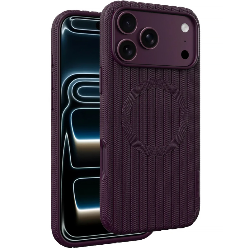 Чехол TPU Knit Case with Magnetic Fit для Apple iPhone 17 Pro Max / 18 Pro Max (6.9"), Dark Cherry, TPU, купить оптом с доставкой