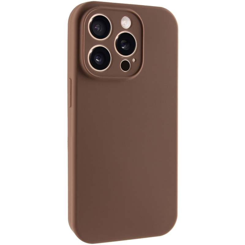Чехол Silk Full Camera (AA) NO LOGO with Magnetic Fit для Apple iPhone 15 Pro (6.1"), Коричневый / Brown, купить оптом с доставкой