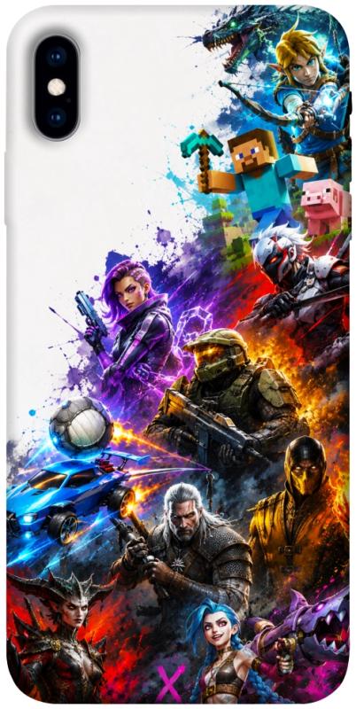 Чохол itsPrint Gameverse для Apple iPhone X (5.8"), ігри, купити оптом з доставкою