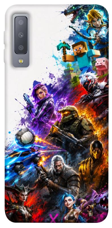 Чехол itsPrint Gameverse для Samsung A750 Galaxy A7 (2018), игры, купить оптом с доставкой