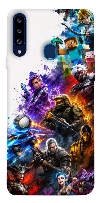 Чехол itsPrint Gameverse для Samsung Galaxy A20s, игры, купить оптом с доставкой
