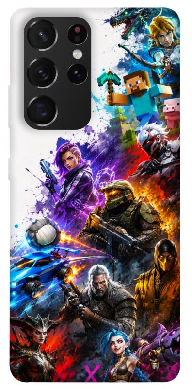 Чехол itsPrint Gameverse для Samsung Galaxy S21 Ultra, игры, купить оптом с доставкой