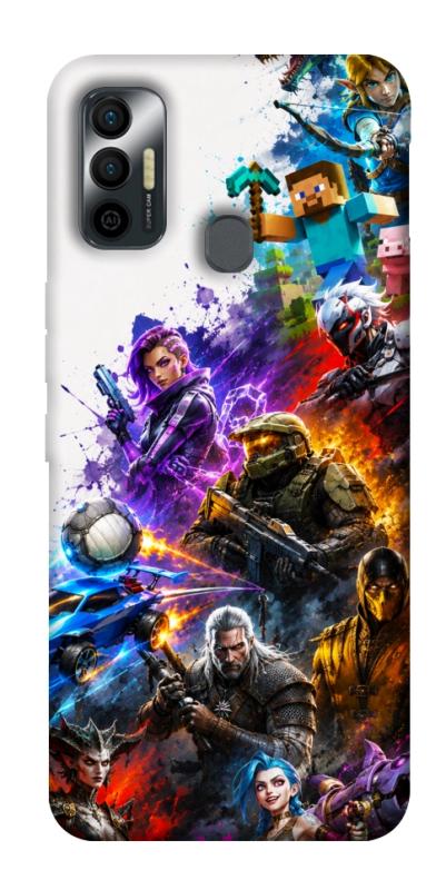 Чехол itsPrint Gameverse для TECNO Spark 7, игры, купить оптом с доставкой