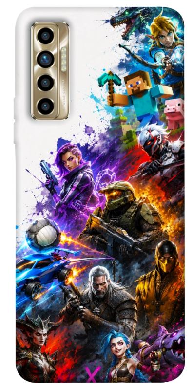 Чехол itsPrint Gameverse для TECNO Camon 17P, игры, купить оптом с доставкой