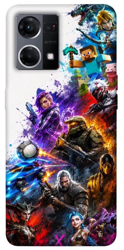 Чехол itsPrint Gameverse для Oppo Reno 7 4G, игры, купить оптом с доставкой