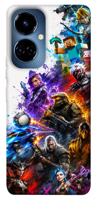 Чохол itsPrint Gameverse для TECNO Camon 19 (CI6n) / 19 Pro (CI8n), ігри, купити оптом з доставкою
