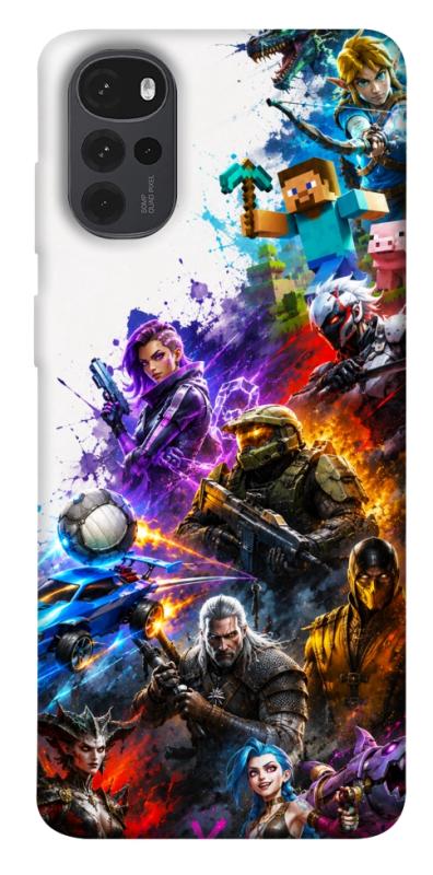 Чехол itsPrint Gameverse для Motorola Moto G22, игры, купить оптом с доставкой