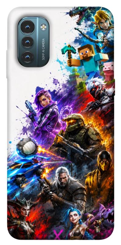 Чехол itsPrint Gameverse для Nokia G21, игры, купить оптом с доставкой