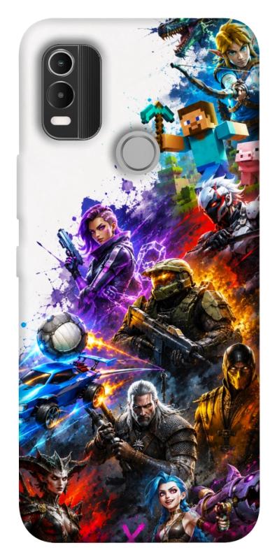 Чохол itsPrint Gameverse для Nokia C21 Plus, ігри, купити оптом з доставкою