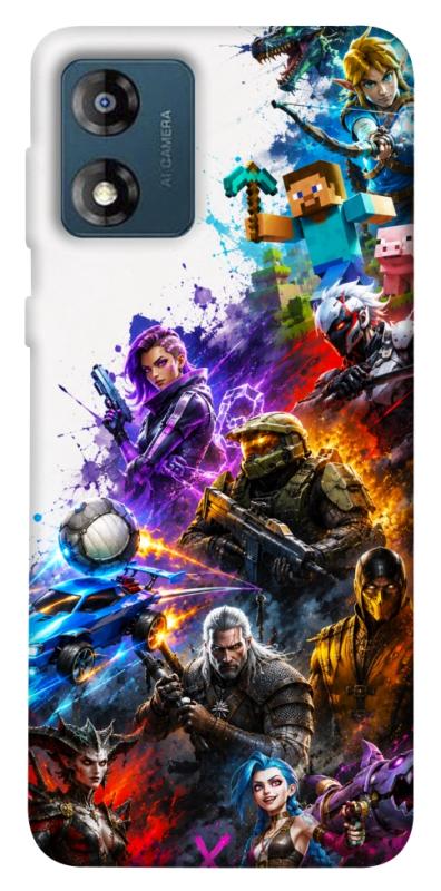 Чохол itsPrint Gameverse для Motorola Moto E13, ігри, купити оптом з доставкою