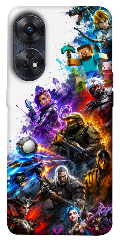 Чехол itsPrint Gameverse для Oppo Reno 8 T 4G, игры, купить оптом с доставкой
