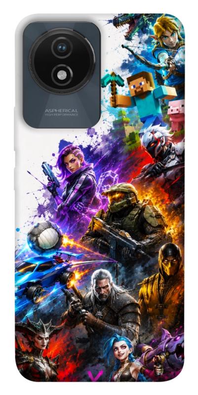 Чехол itsPrint Gameverse для Vivo Y02, игры, купить оптом с доставкой