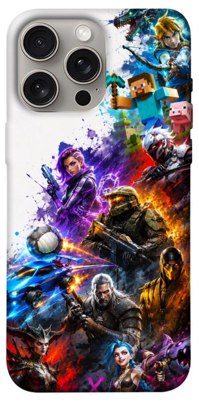 Чехол itsPrint Gameverse для Apple iPhone 15 Pro Max (6.7"), игры, купить оптом с доставкой