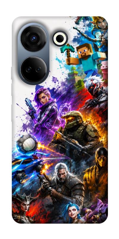 Чехол itsPrint Gameverse для TECNO Camon 20 Pro (CK7n), игры, купить оптом с доставкой