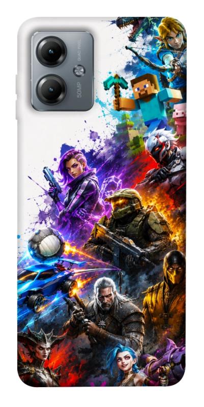 Чехол itsPrint Gameverse для Motorola Moto G14, игры, купить оптом с доставкой