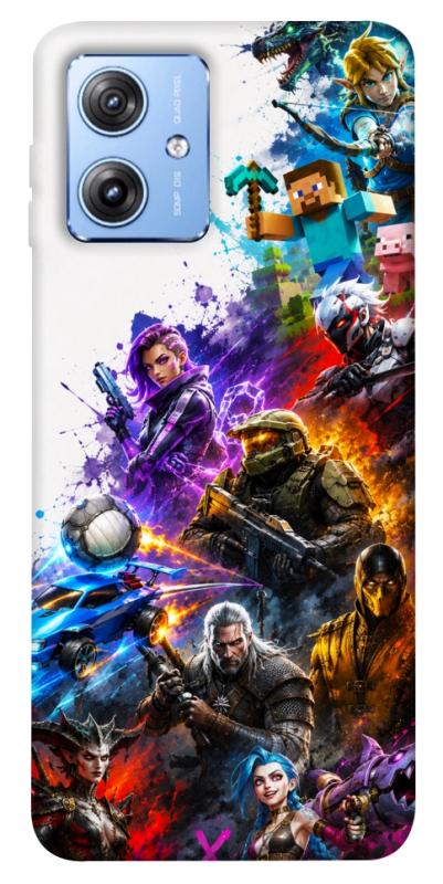 Чехол itsPrint Gameverse для Motorola Moto G84, игры, купить оптом с доставкой