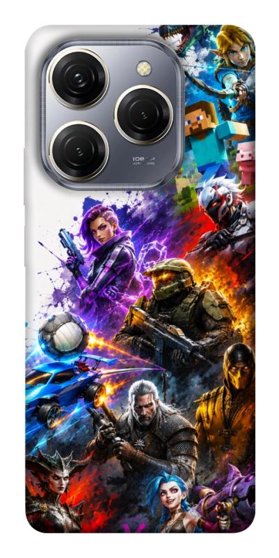 Чехол itsPrint Gameverse для TECNO Spark 20 Pro, игры, купить оптом с доставкой