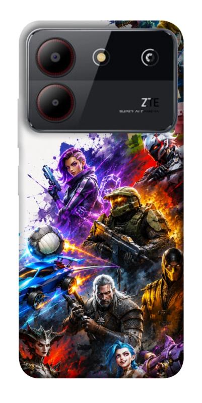 Чехол itsPrint Gameverse для ZTE Blade A54 4G, игры, купить оптом с доставкой